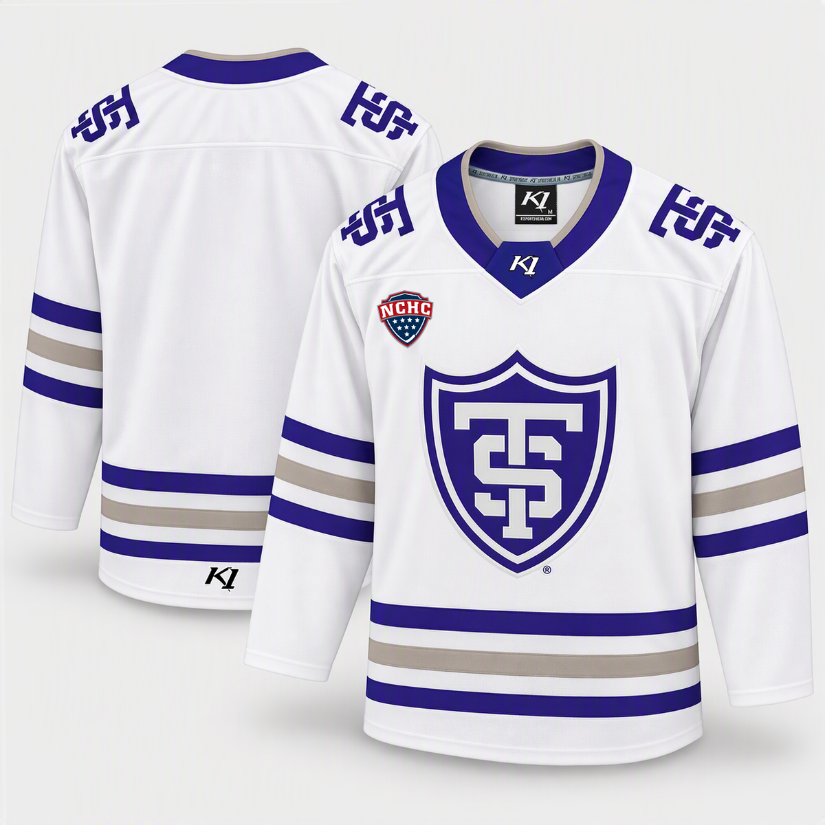 K1 St. Thomas Hockey NCHC Replica Home White Jersey