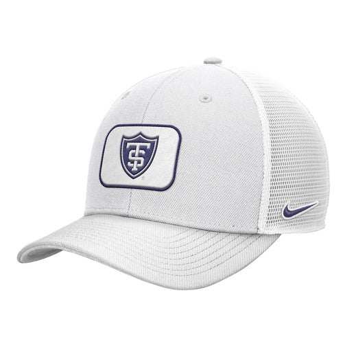 Nike White Shield Patch Trucker Cap