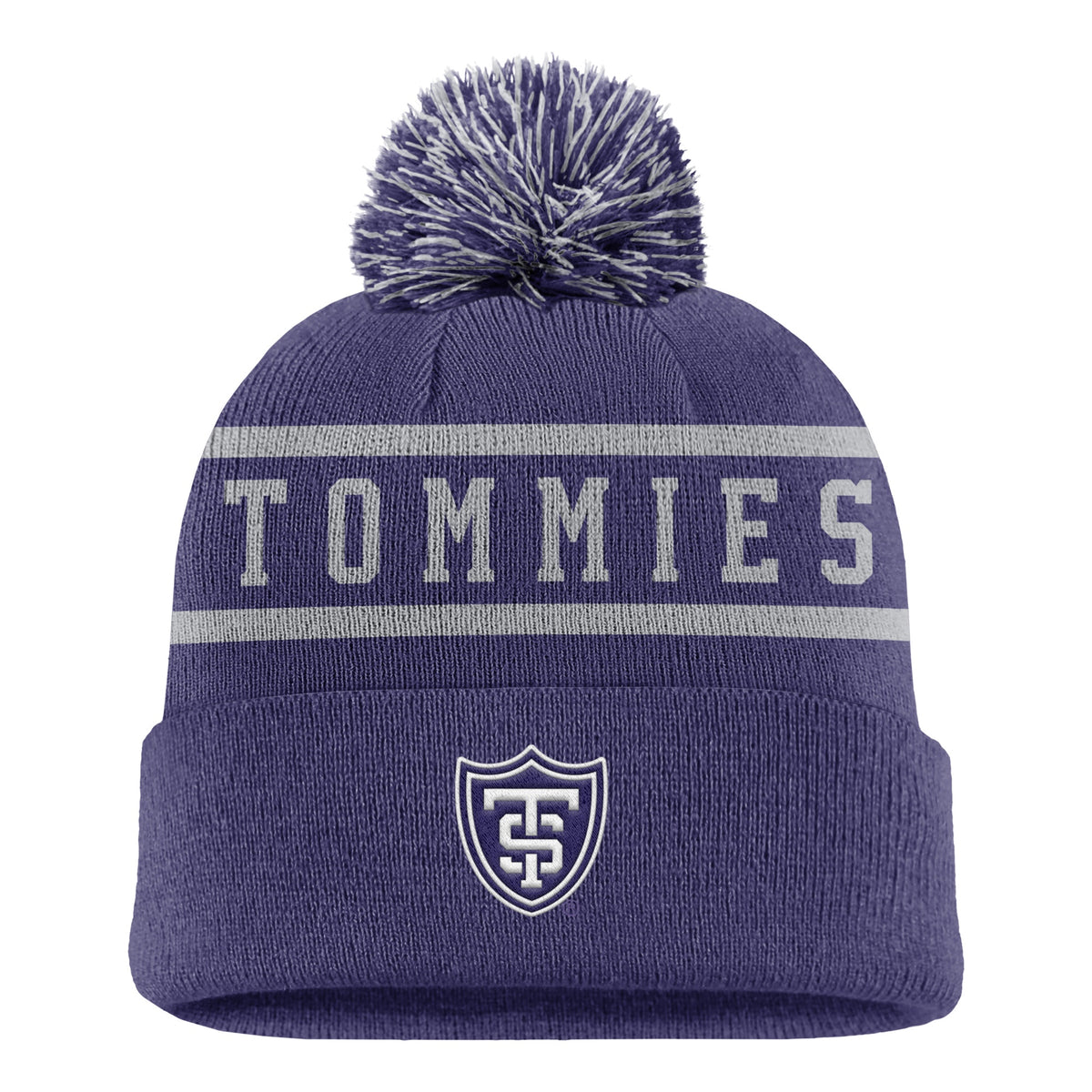 Nike Purple Stripe Peak Pom Knit Cap