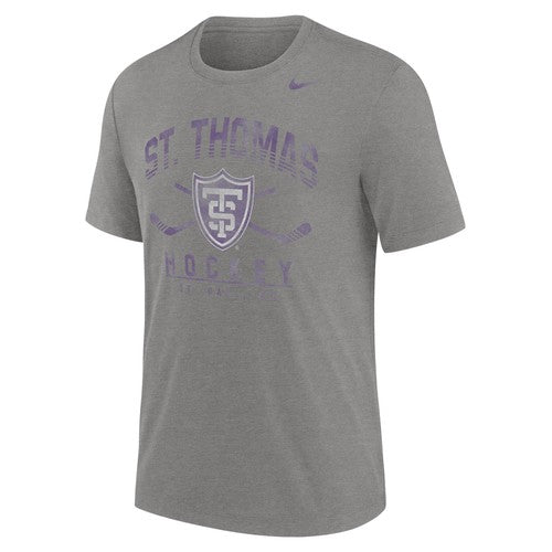 Nike St. Thomas Hockey Arch Cross Sticks Tri-Blend T-Shirt
