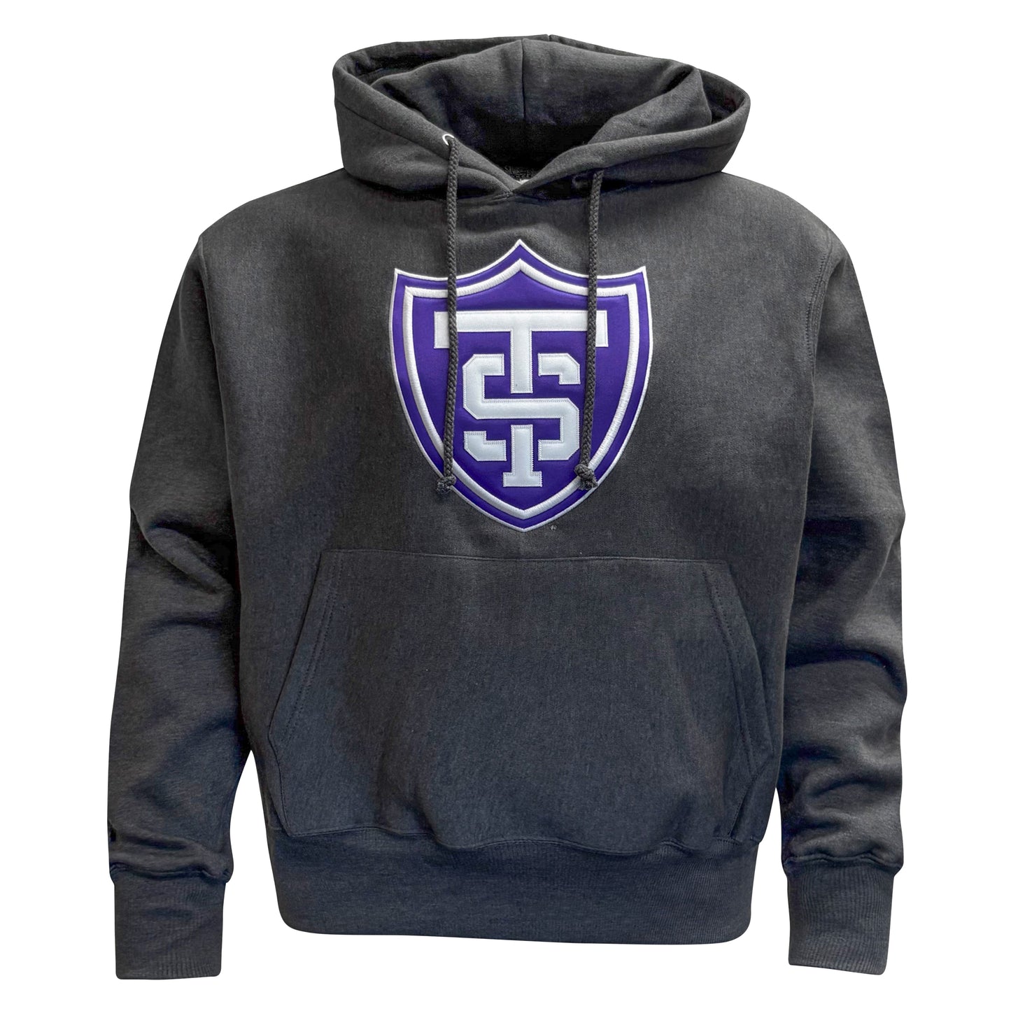 Charcoal Shield Logo Tackle Twill Hoodie