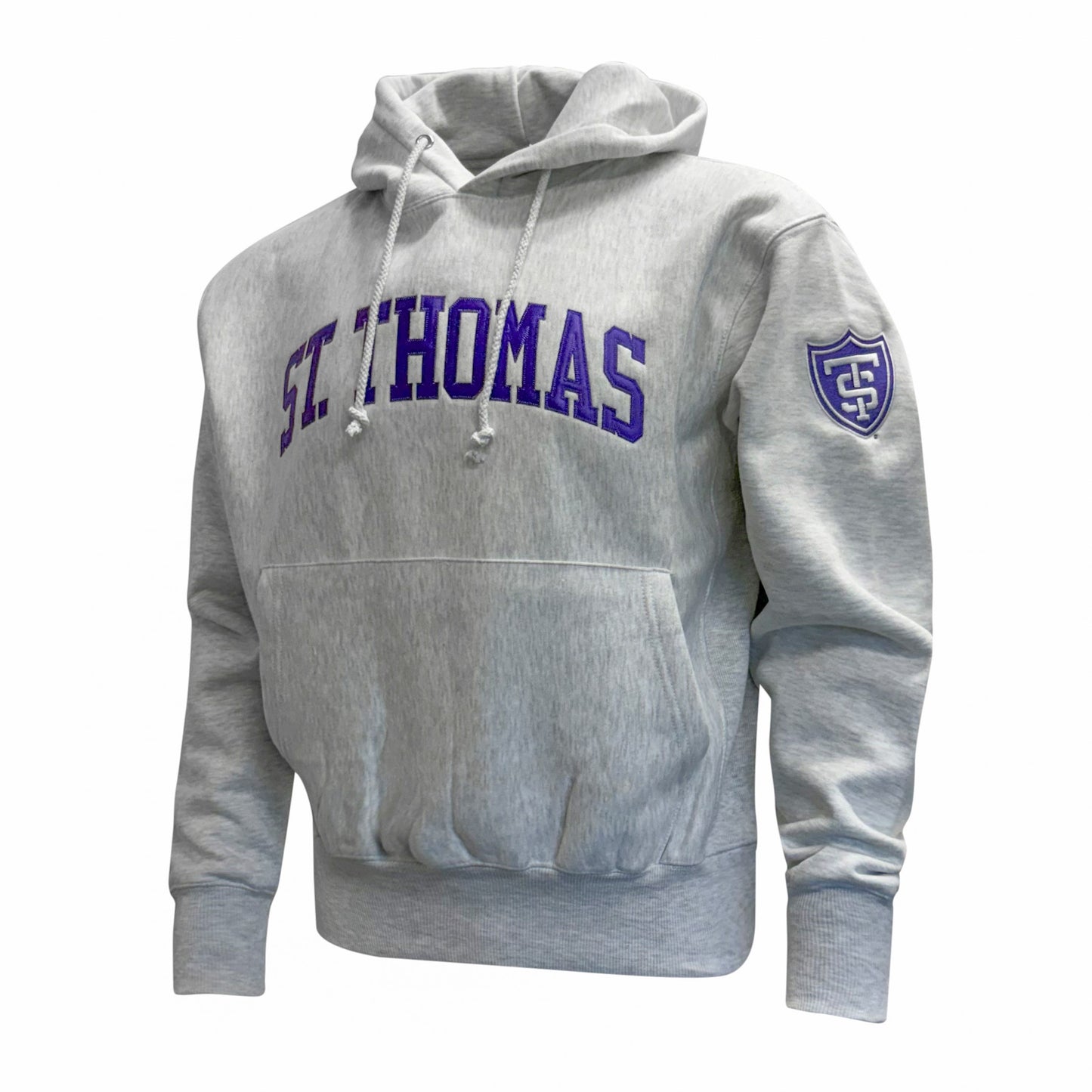 Silver Grey Arch Sleeve Tackle Twill Hoodie