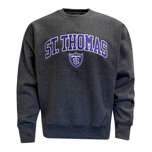 2-Color Arch Shield Tackle Twill Fleece Crew