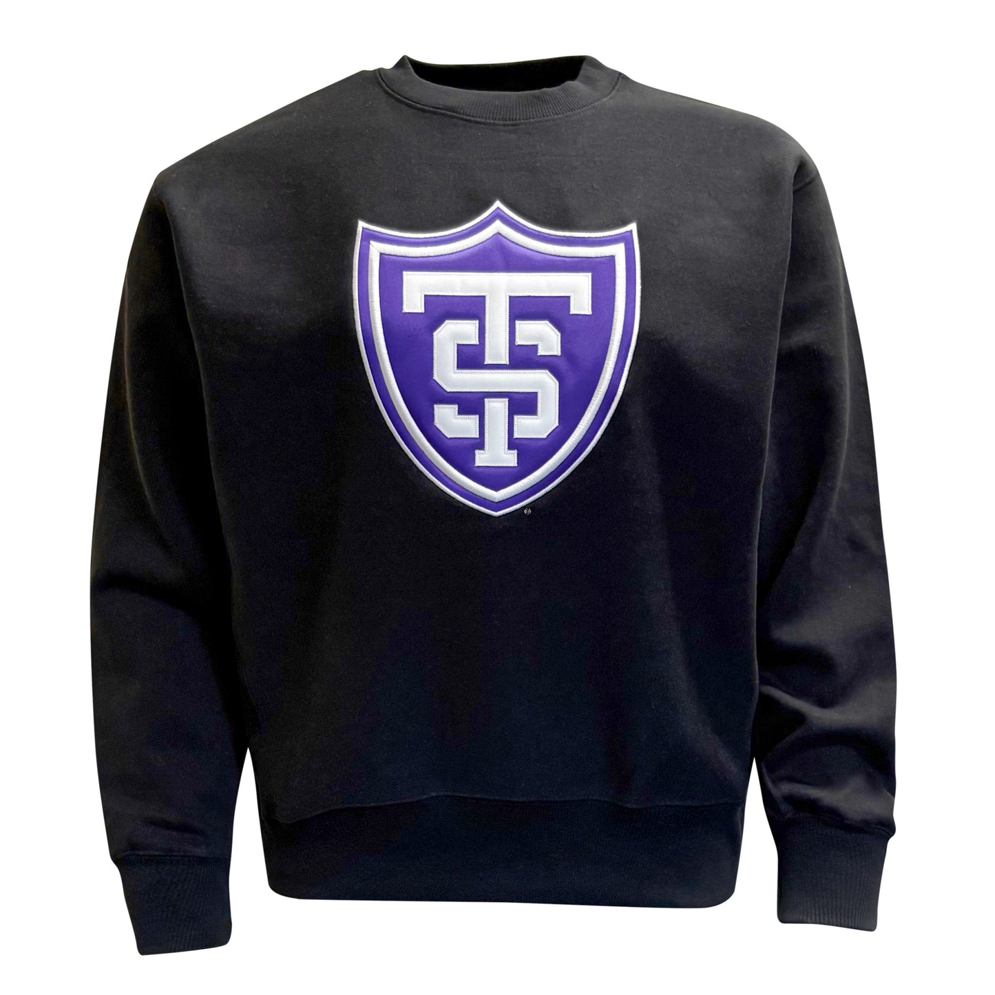 Black Shield Logo Tackle Twill Fleece Crew